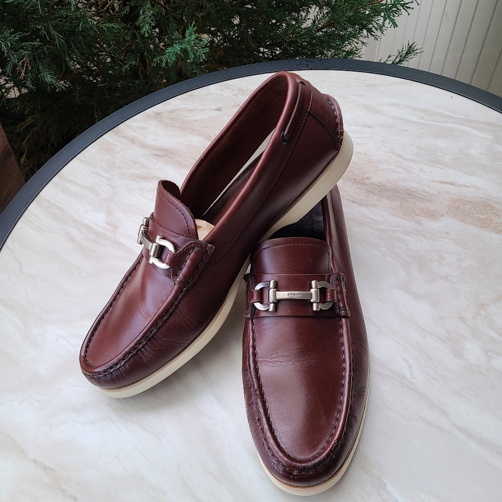 Men's Salvator Ferragamo Florence Boat Shoes Sz 12